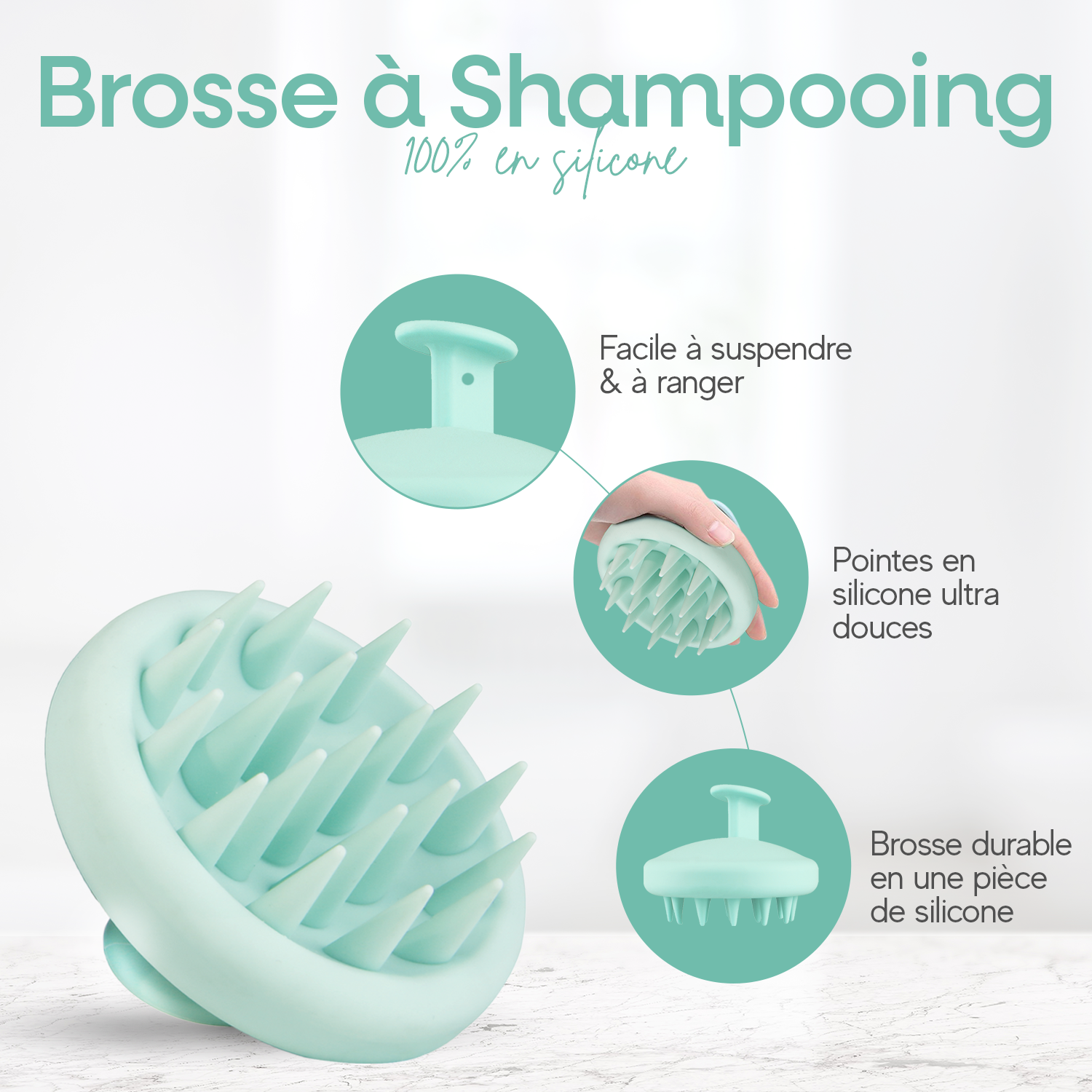 Brosse pour stimuler la croissance des cheveux